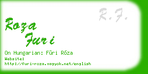 roza furi business card