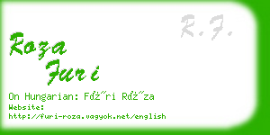 roza furi business card